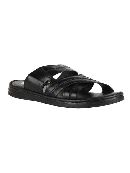 black solid casual slipper - 18027946 - Very Small Image - 1