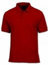 red colour collar tshirt - 18028634 - Very Small Image - 1