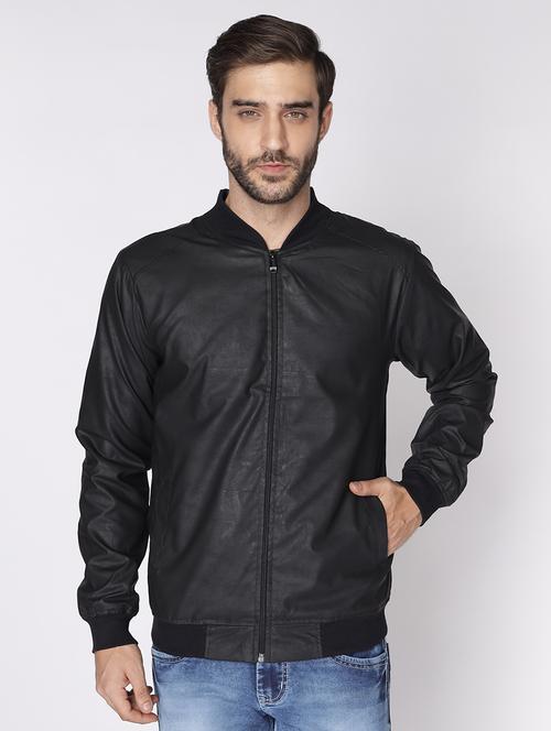 black solid bomber jacket - 18029153 - Very Small Image - 1