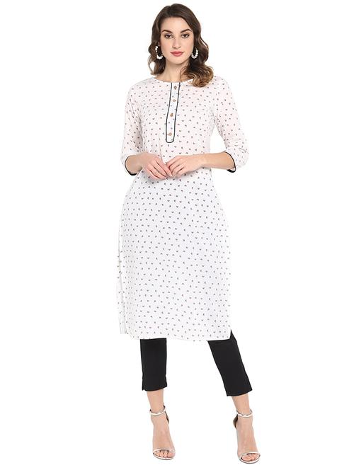 printed straight kurta - 18029211 - Very Small Image - 1