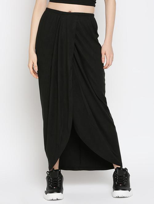 mid rise wrap long skirt - 18030269 - Very Small Image - 1