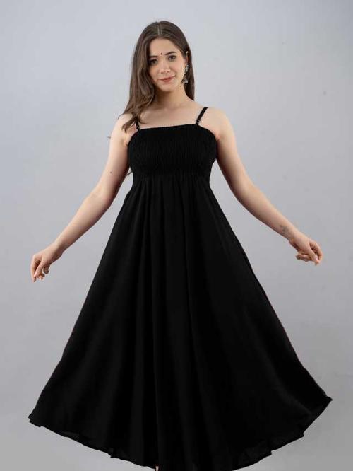 women's fit & flare solid dress - 18030457 - Very Small Image - 1