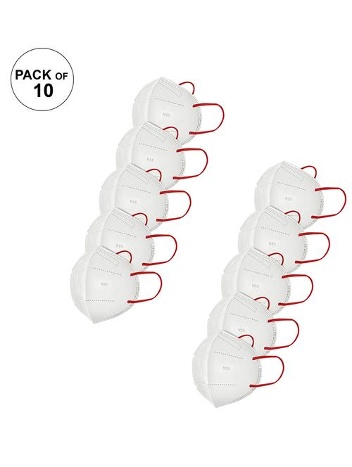 white non-woven n95 men mask set of 10` - 18030856 - Very Small Image - 1