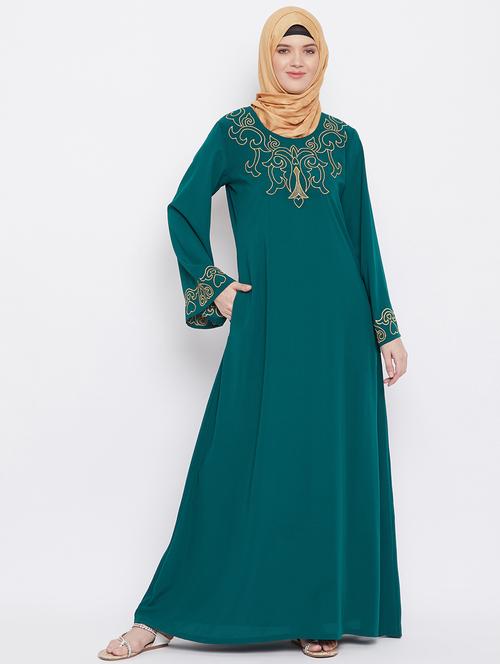 green aline cloaks & abaya - 18031038 - Very Small Image - 1