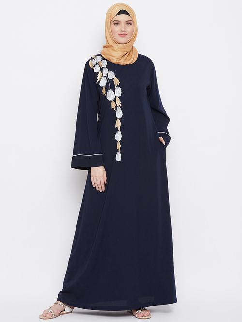 navy blue aline cloaks & abaya - 18031047 - Very Small Image - 1