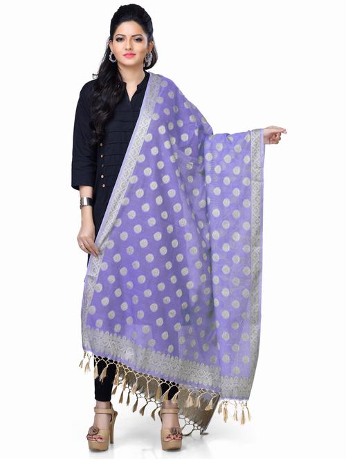 blue cotton dupatta - 18031350 - Very Small Image - 1
