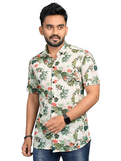 off white printed casual shirt - 18031384 - Very Small Image - 1