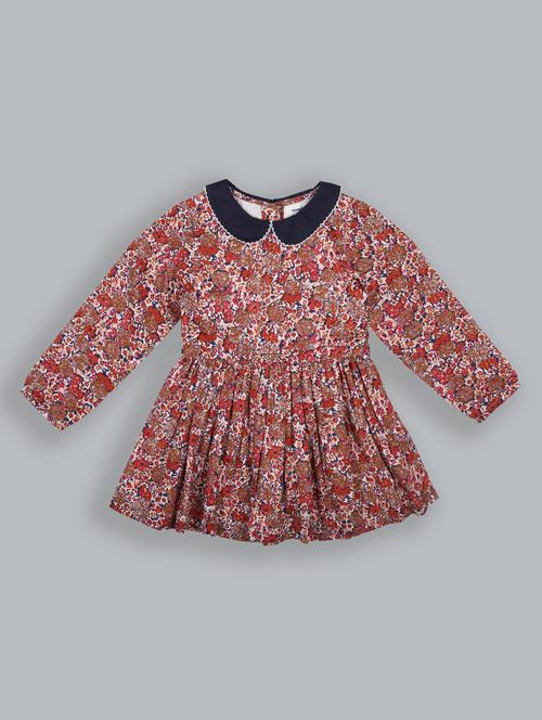 red printed frock - 18031412 - Very Small Image - 1