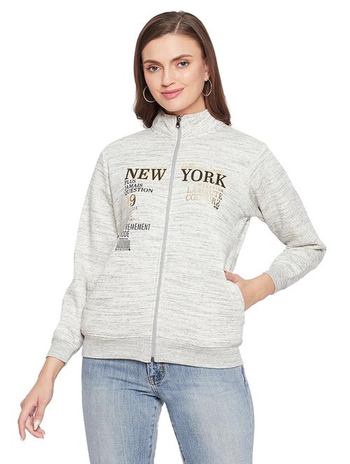 mandarin neck printed sweatshirt - 18031498 - Very Small Image - 1