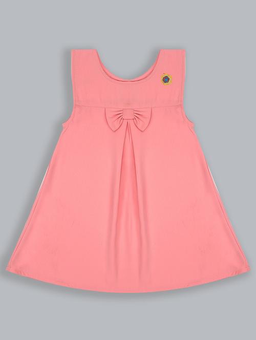 pink solid frock - 18031589 - Very Small Image - 1