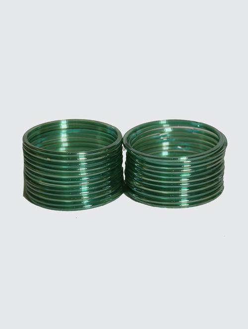 plain china glass green bangles set of 24 - 18031876 - Very Small Image - 1