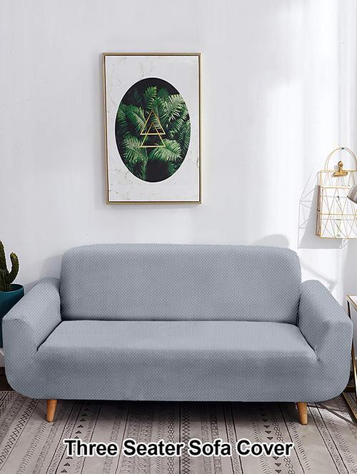 three seater sofa cover jacquard fabric - 18031939 - Very Small Image - 1