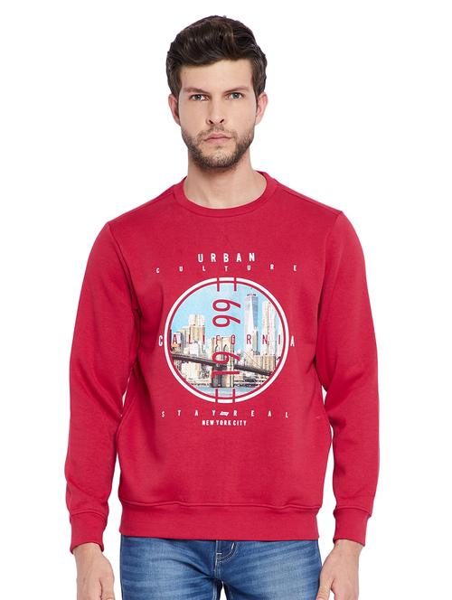 red front print sweatshirt - 18032243 - Very Small Image - 1