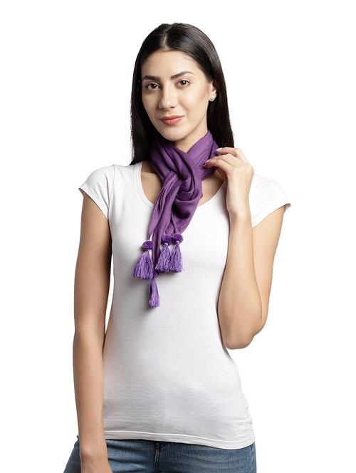 purple solid stole - 18032288 - Very Small Image - 1