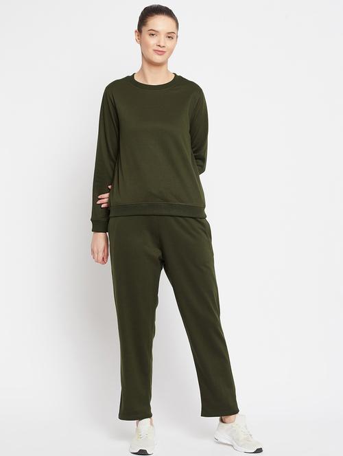olive solid track suit set - 18032675 - Very Small Image - 1