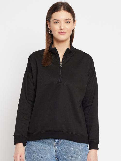 high neck solid sweatshirt - 18032680 - Very Small Image - 1