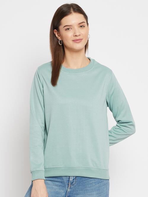 round neck solid sweatshirt - 18032696 - Very Small Image - 1