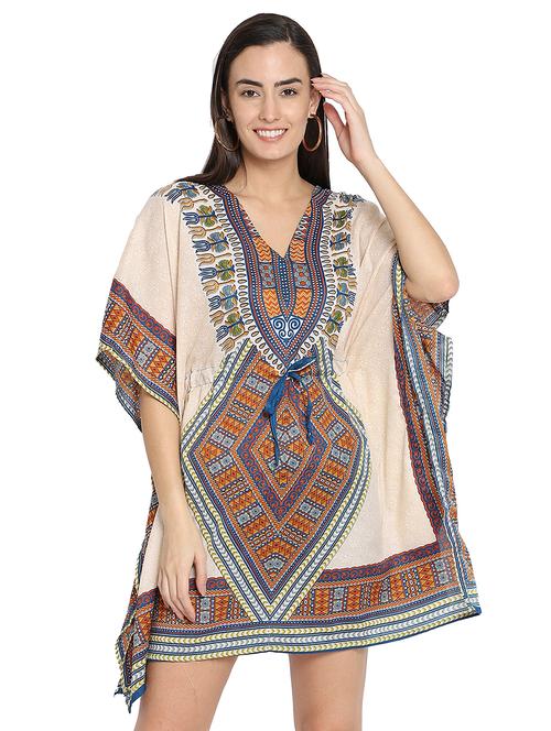 v-neck printed kaftan - 18032923 - Very Small Image - 1