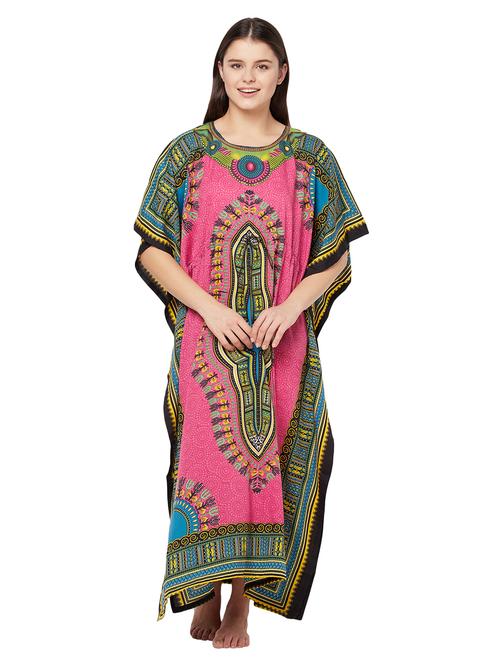 round neck printed kimono - 18033009 - Very Small Image - 1