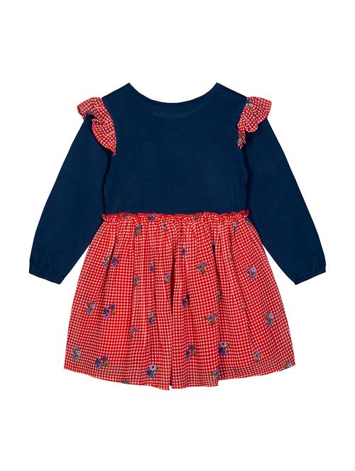 red printed frock - 18033036 - Very Small Image - 1