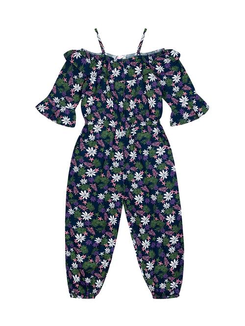 blue printed full leg jumpsuit - 18033089 - Very Small Image - 1