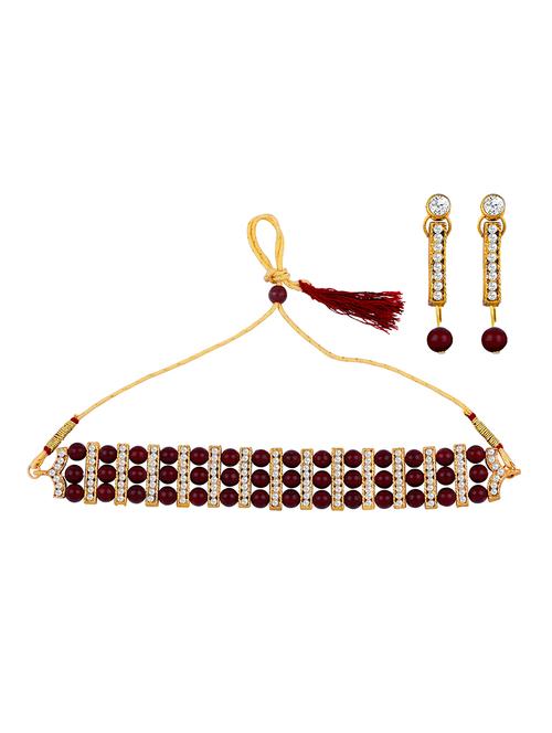 red metal choker necklace - 18033393 - Very Small Image - 1