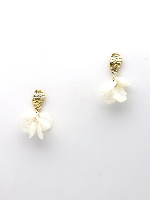 white metal drop earring - 18033896 - Very Small Image - 1