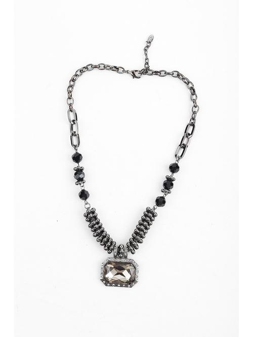 dauntless gunmetal matinee necklace - 18034268 - Very Small Image - 1