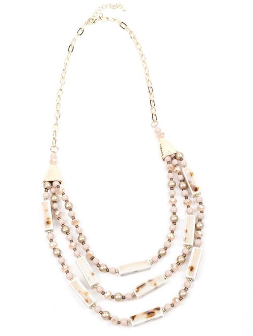 three-layered beaded chain-beige - 18034341 - Very Small Image - 1