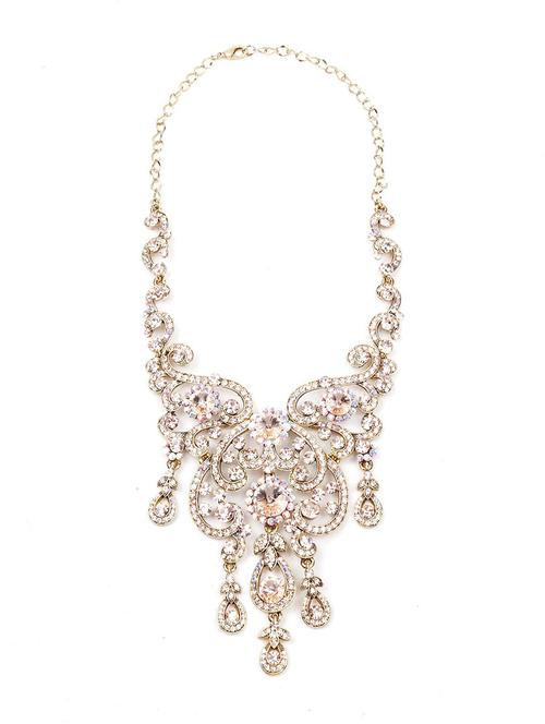golden designer necklace - 18034349 - Very Small Image - 1