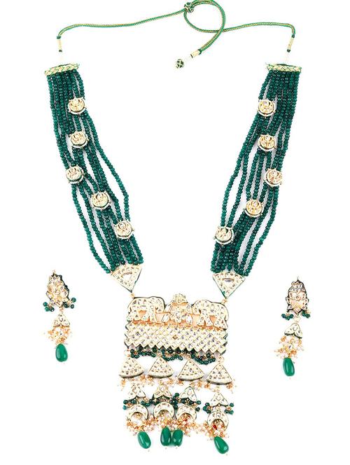 green metal necklaces and earring - 18034359 - Very Small Image - 1