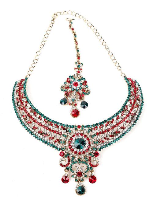 red metal necklaces and earring - 18034687 - Very Small Image - 1