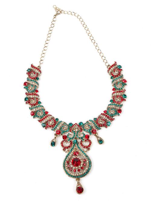 multi colored metal necklaces and earring - 18034697 - Very Small Image - 1