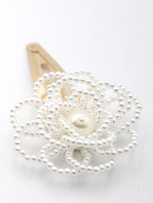 odette gold and pearl press open clip - 18034708 - Very Small Image - 1