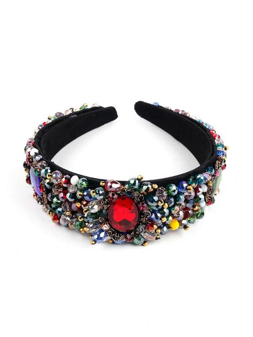 odette center redhot sapphire with beads hairband - 18034756 - Very Small Image - 1