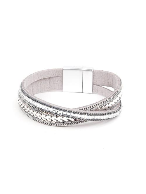 criss-cross metallic layered bracelet - 18034800 - Very Small Image - 1