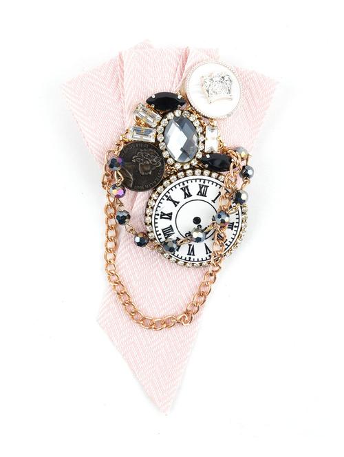 decorative clock brooch - 18034820 - Very Small Image - 1