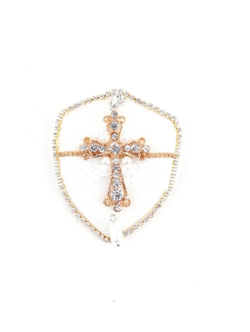 delilah decorative brooch with a cross - 18034845 - Very Small Image - 1
