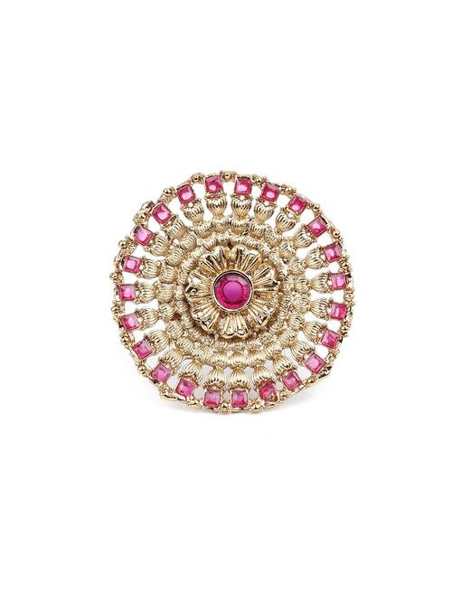 traditional round pink and gold platted ring - 18034878 - Very Small Image - 1