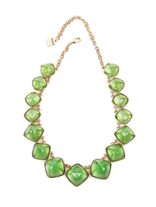 apple green crystal bib necklace - 18035256 - Very Small Image - 1