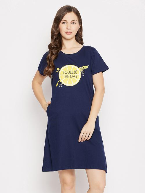 round neck printed sleepshirt - 18036416 - Very Small Image - 1