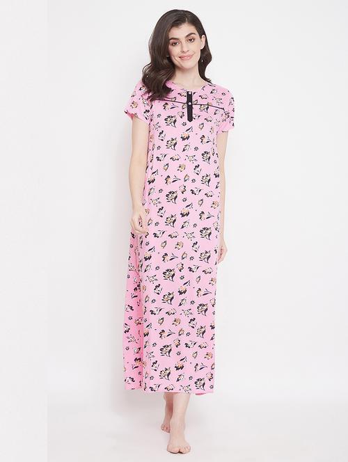 round neck floral sleepshirt - 18036433 - Very Small Image - 1