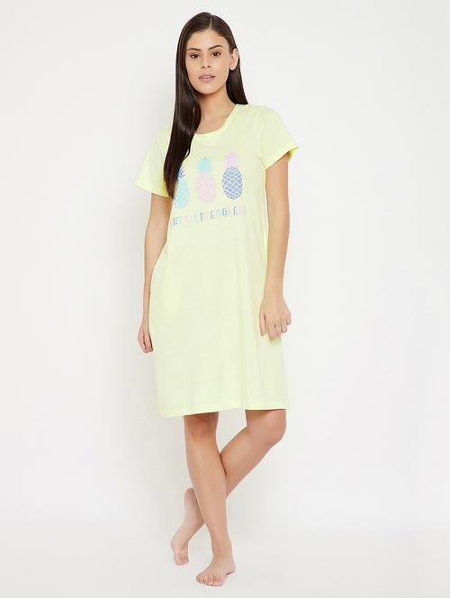 round neck printed sleepshirt - 18036445 - Very Small Image - 1