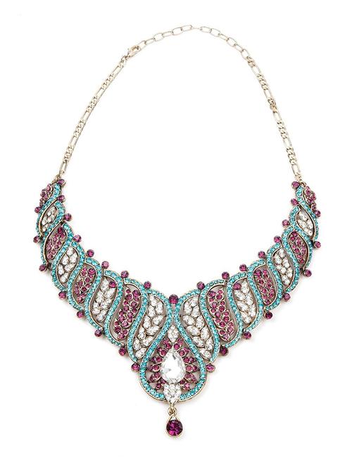 contemporary blue and purple stone necklace - 18036467 - Very Small Image - 1