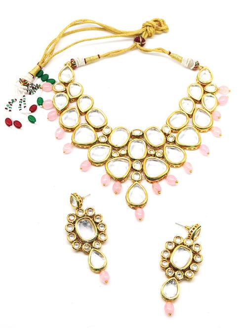 gold metal necklaces and earring - 18036491 - Very Small Image - 1