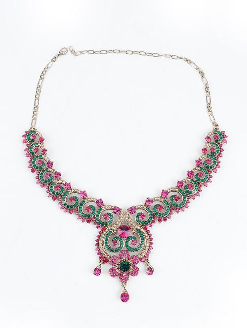 multi colored metal necklaces and earring - 18037820 - Very Small Image - 1