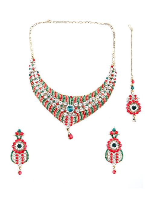 multi colored metal necklaces and earring - 18037895 - Very Small Image - 1