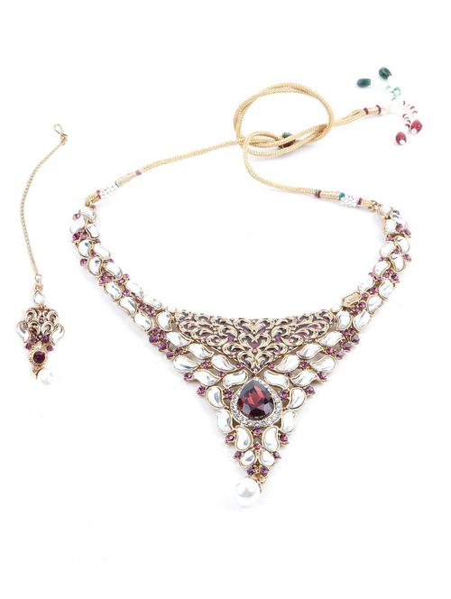 multi colored metal necklaces and earring - 18037976 - Very Small Image - 1