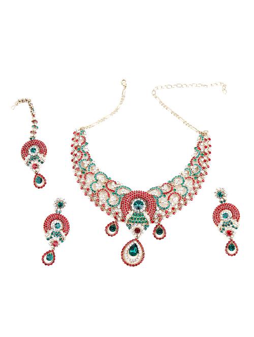 red metal necklaces and earring - 18038022 - Very Small Image - 1