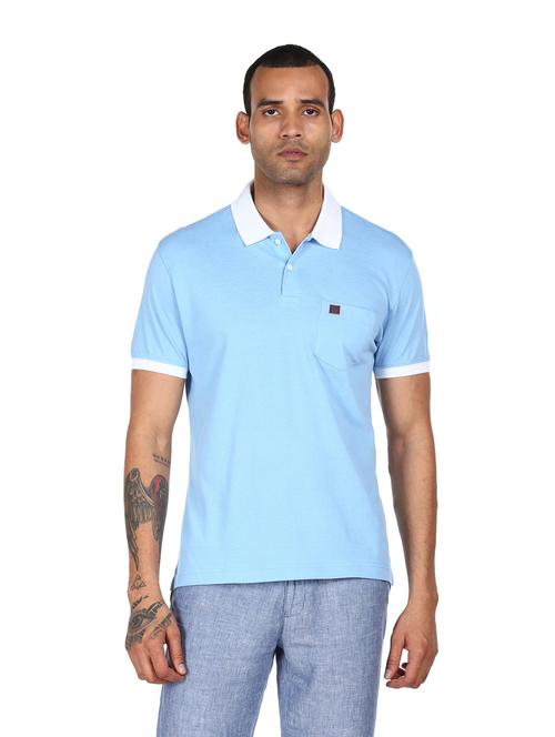 men solid polo neck t-shirt - 18038563 - Very Small Image - 1